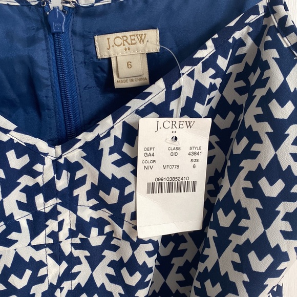 J. Crew Size 6 Pattern Dress - NWT - - Picture 3 of 4